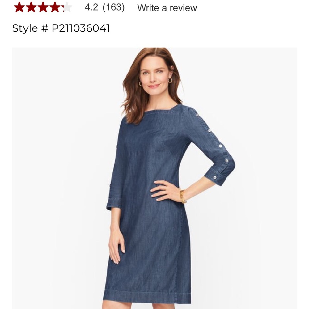 Talbots striated Denim Dress